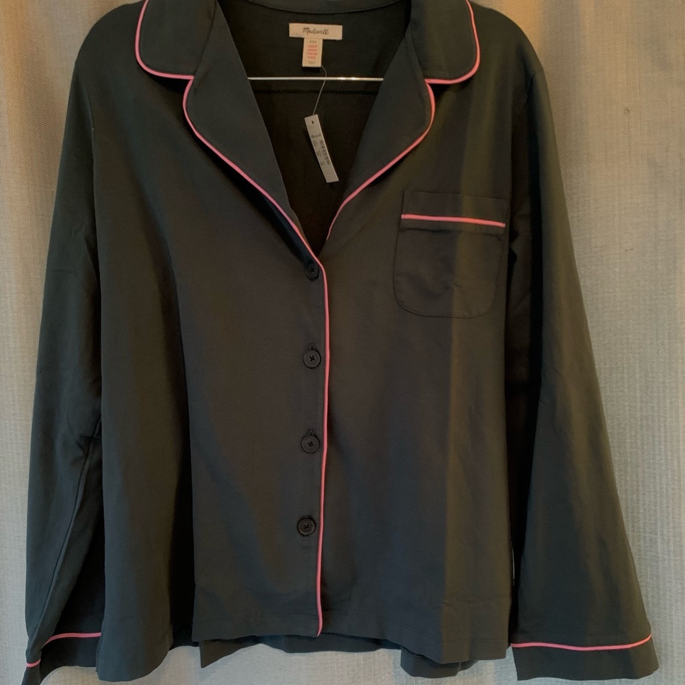 Madewell Long-Sleeve Green Knit Pajama Set XXL